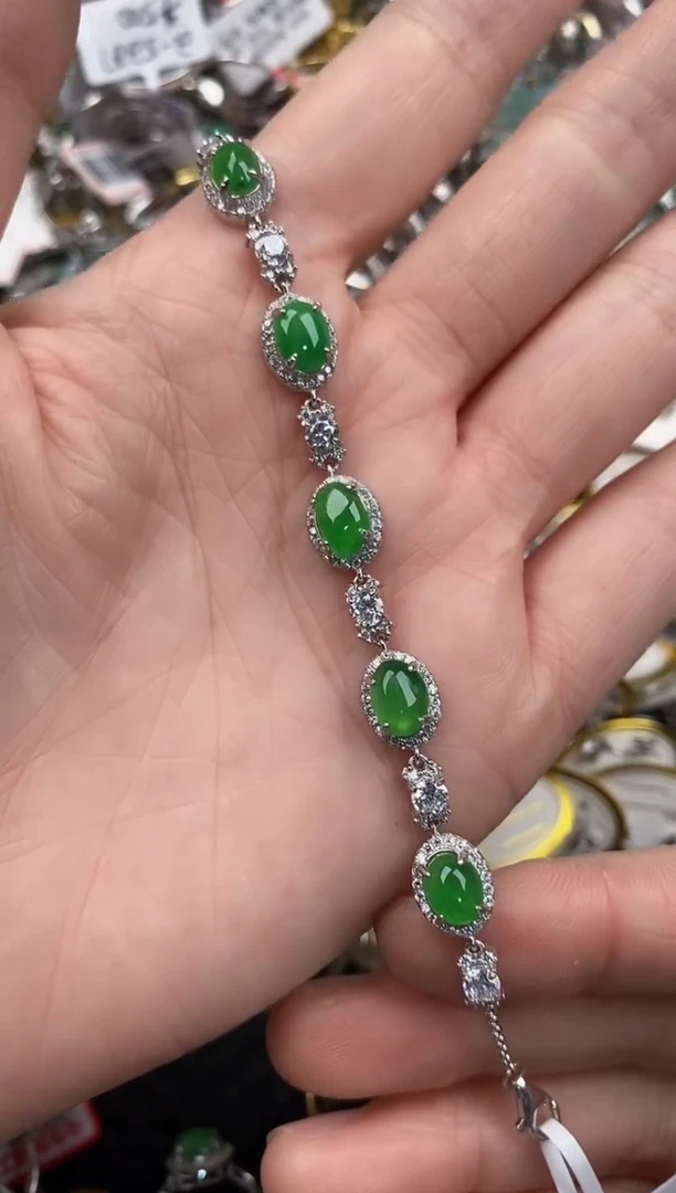 银S925镶嵌戒指翡翠999           8