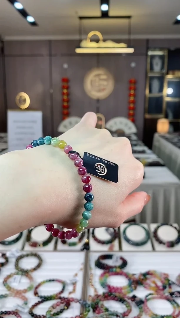 【闪购商品】碧玺单圈手串6mm+未镶嵌一物一证dan