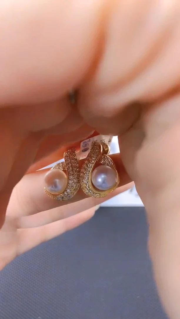 未镶嵌耳饰淡水珍珠ed1038