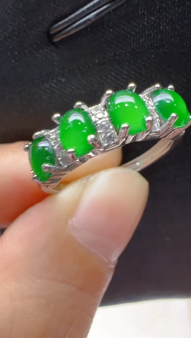 【闪购商品】翡翠戒指银S925镶嵌多样性发货拍一发一