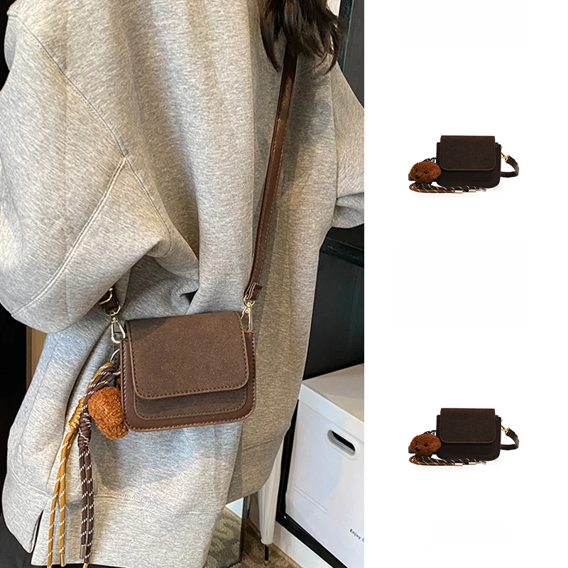 春夏季高级感迷你斜挎小包包女2025新款复古小方包百搭单肩包