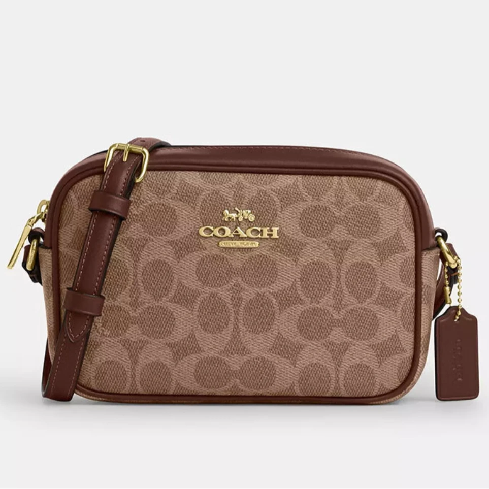 COACH NEW YORK/蔻驰预售Jamie20 焦糖色女款相机斜挎包单肩包