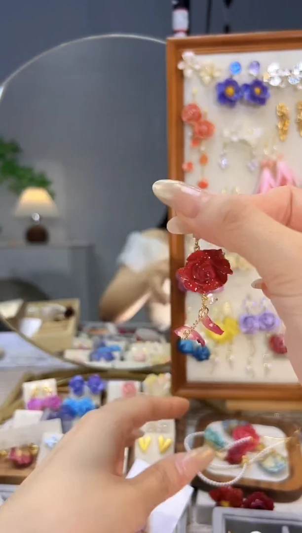 铜合金树脂925银红色十里桃花