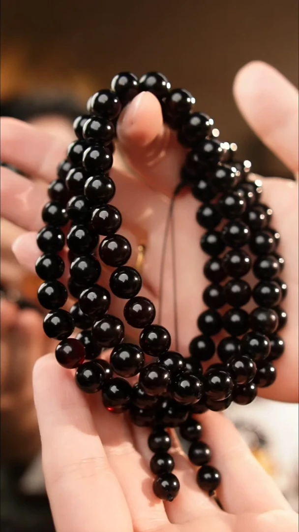 琥珀颈饰未镶嵌10+翳珀108