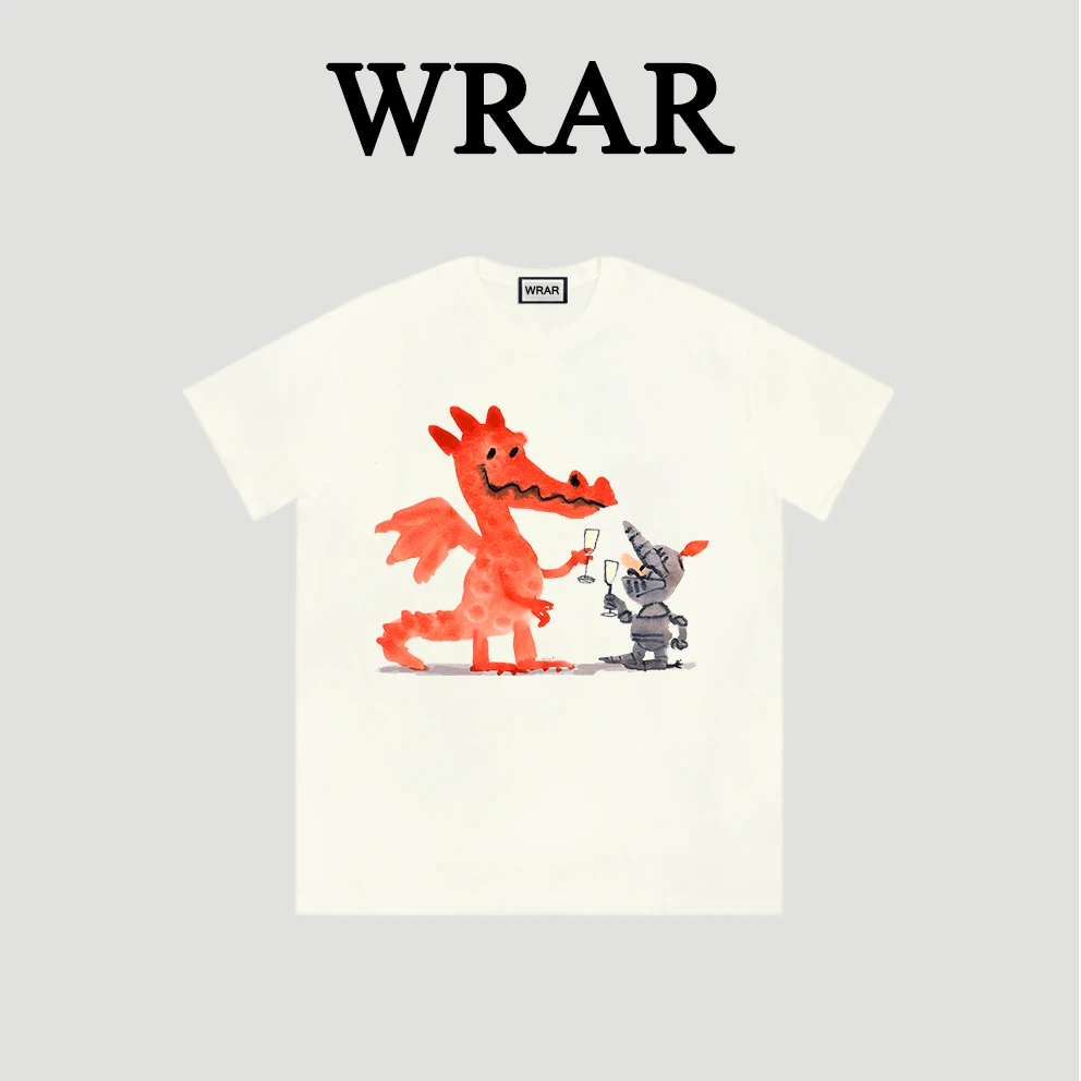 【恶龙与骑士】新品动物系列透气宽松T恤圆领慵懒风可爱百搭1