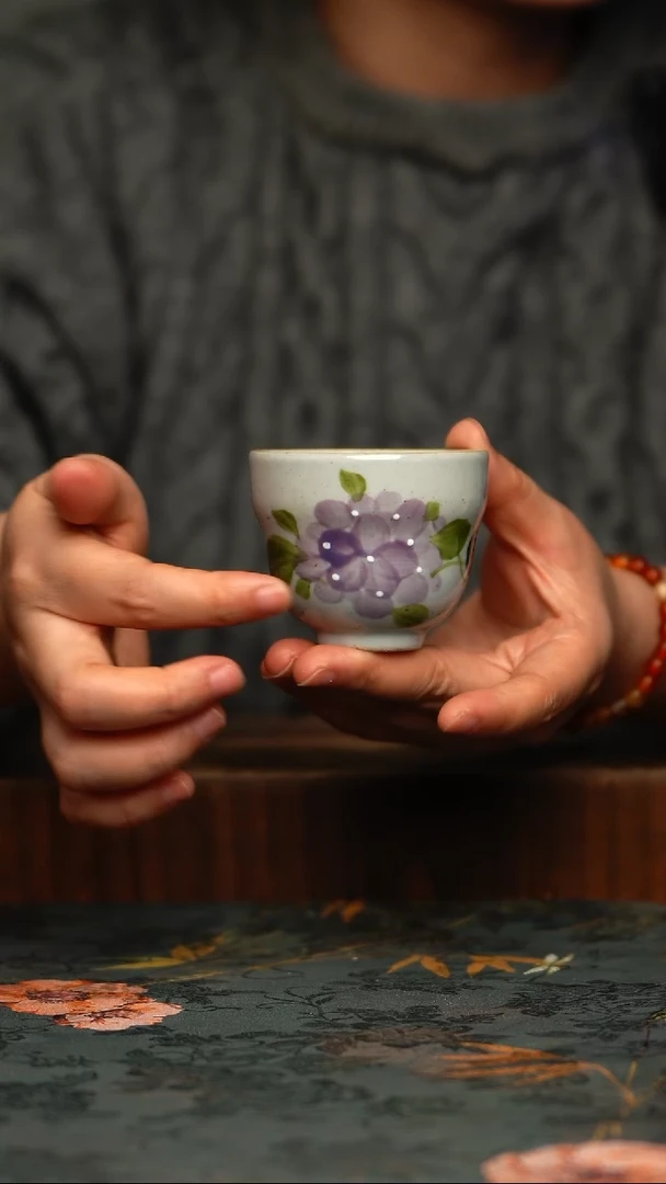 瓷片釉下彩手工手绘同款陶器