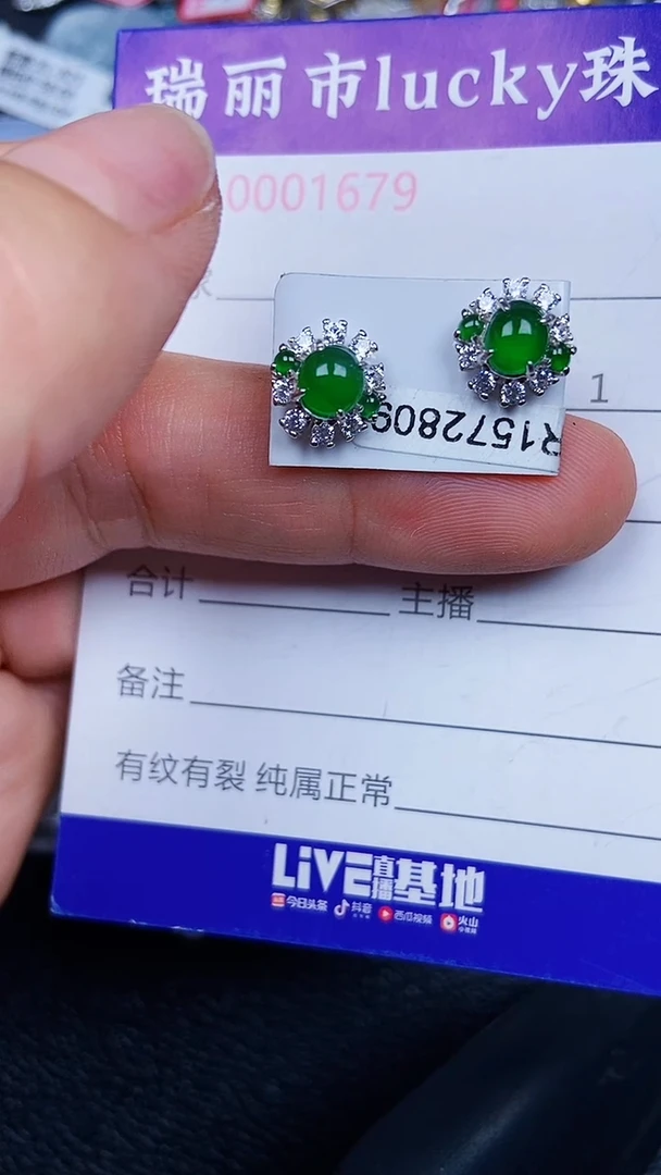 颈饰银S925镶嵌翡翠1679