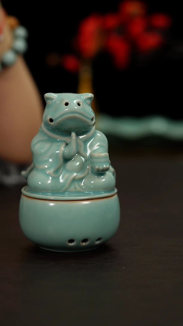 摆件清*汝瓷  香炉  888