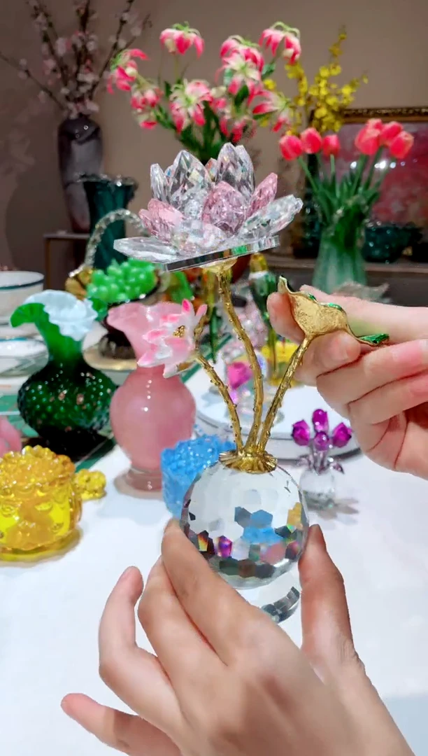 【闪购商品】琉璃手工艺品单头荷花