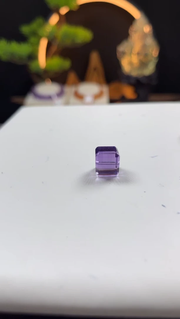 未镶嵌手链紫晶汉****家天然紫水晶方糖单珠10mm