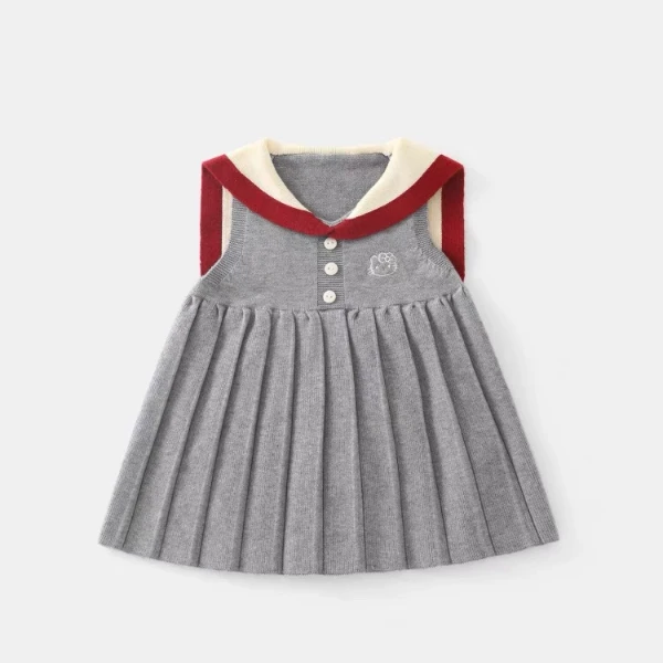 【高品质】女童毛衣马甲儿童洋气宝宝婴儿中小童春秋装针织背心裙子