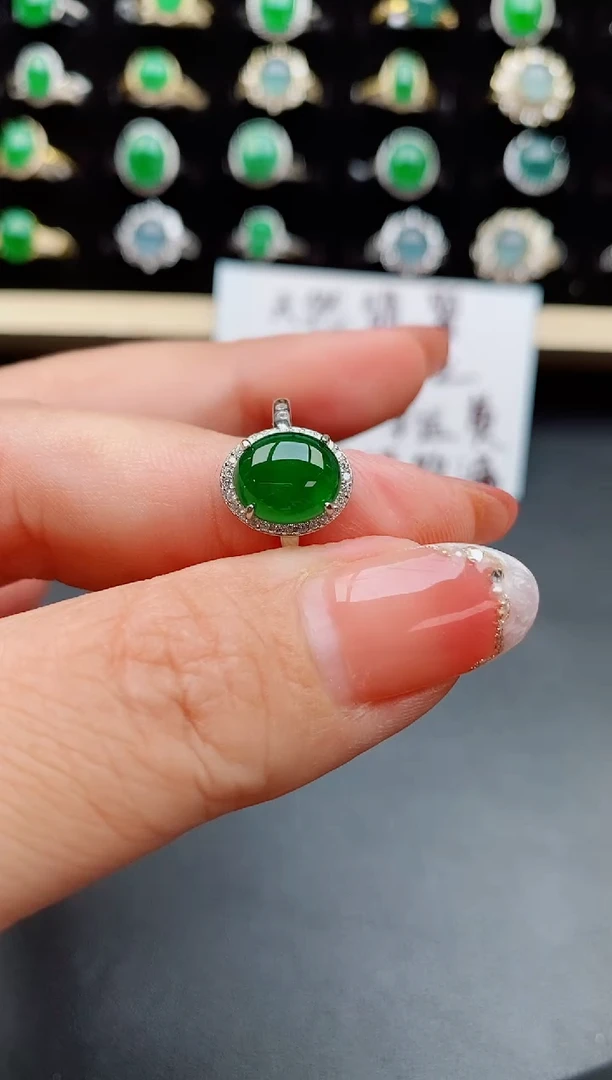 【闪购商品】翡翠戒指银S925镶嵌11111