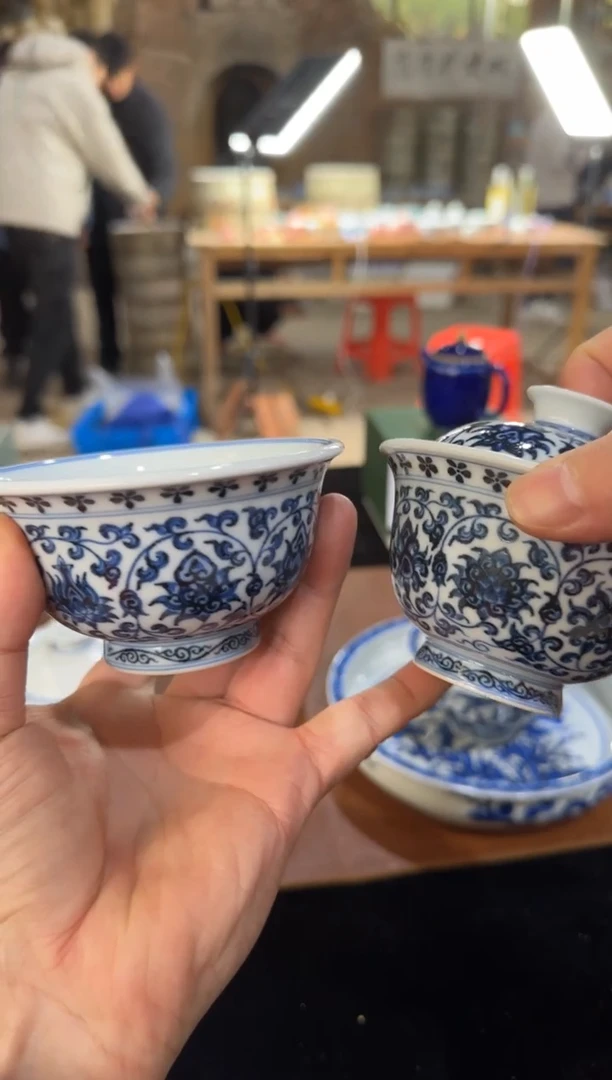 双板桥柴窑双板桥柴窑青花福利双狮