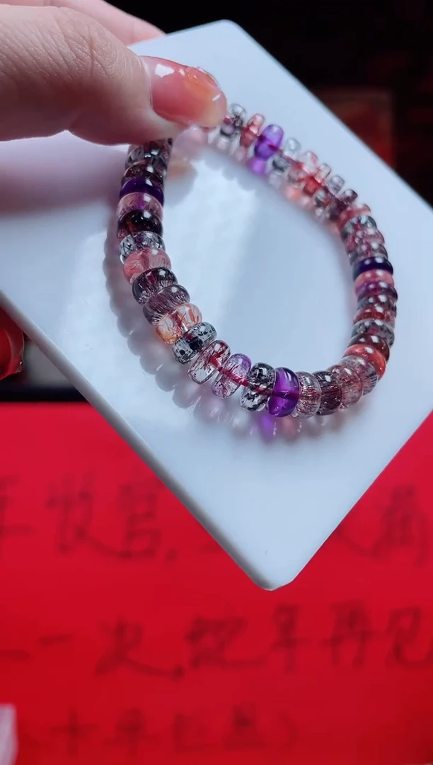 【闪购商品】水晶手串未镶嵌高货超七算盘珠多样性发其一