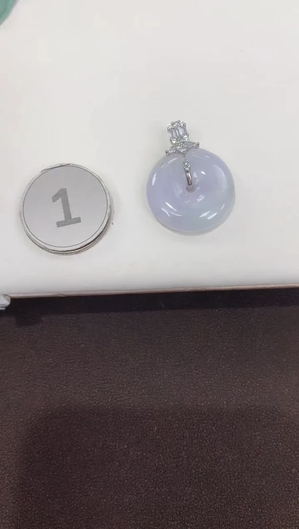 颈饰银S925镶嵌翡翠天然缅甸A货翡翠