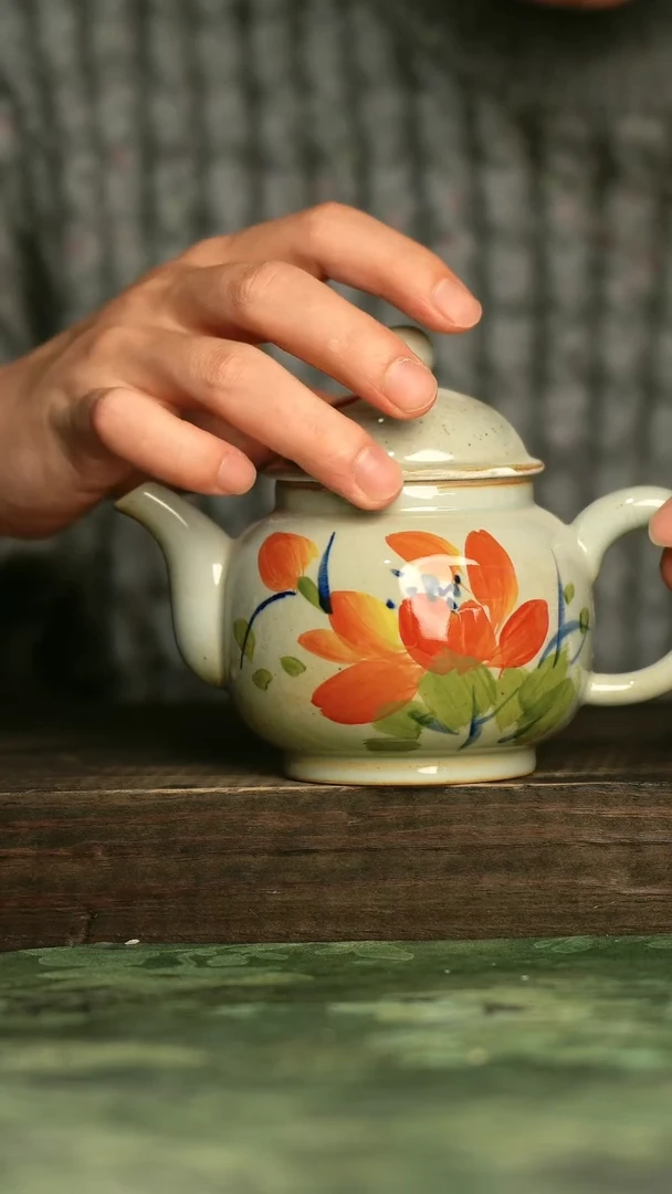 陶瓷青诗集手工手绘瓷器