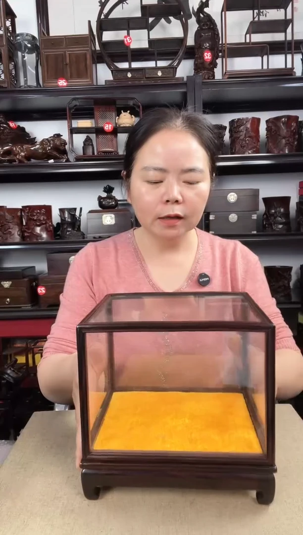 木玻璃罩2号老李红木工艺品