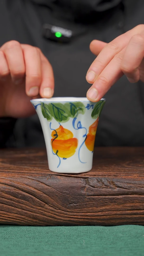 【闪购商品】瓷片27寻一缕瓷香杯釉下手工手绘瓷器