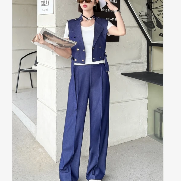 2508新款设计感时尚御姐风炸街套装