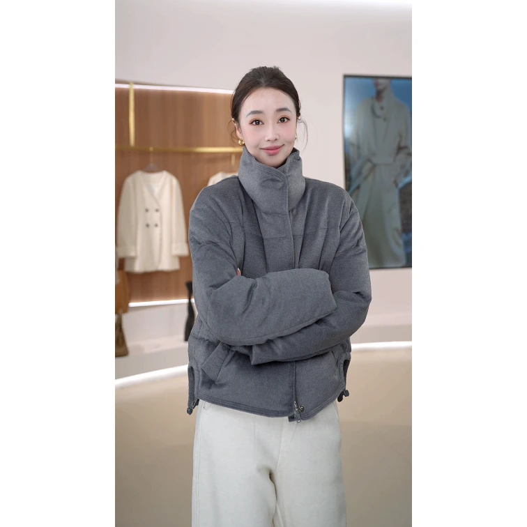 chic【曼城旧事】复古质感显瘦气质保暖绒鹅绒服XE036