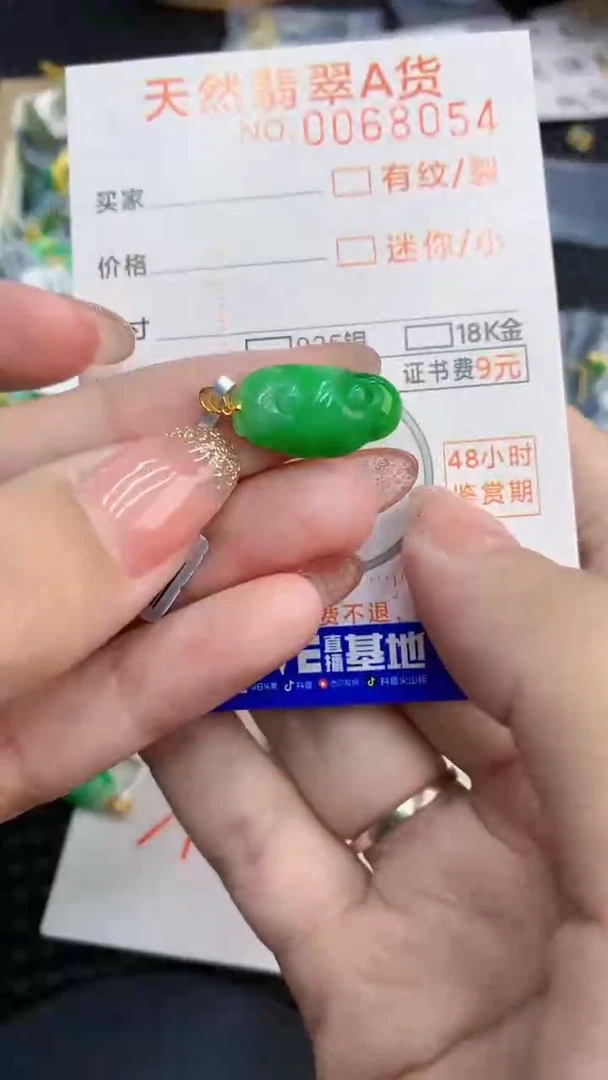 【闪购商品】翡翠18K金镶嵌颈饰            8