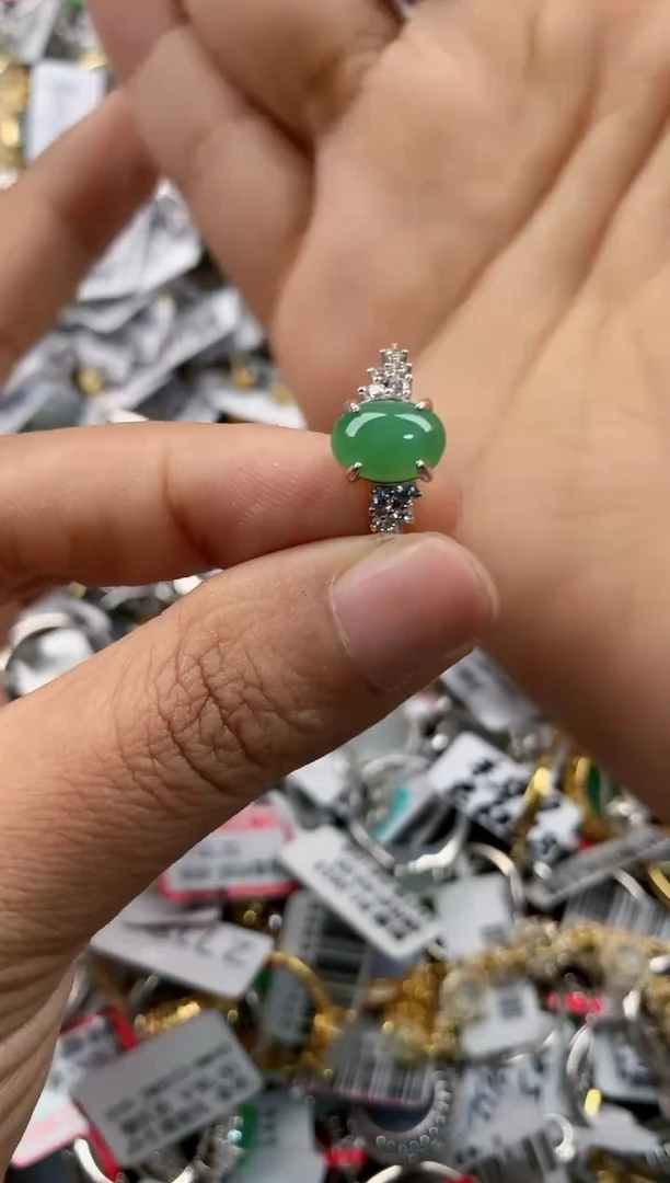 银S925镶嵌戒指翡翠11-11-11        8