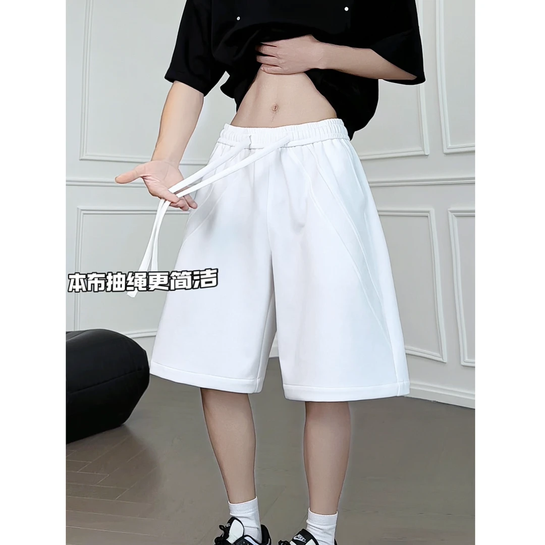 美式直筒宽松运动裤子高街潮流夏季薄款外穿休闲个性百搭五分短裤