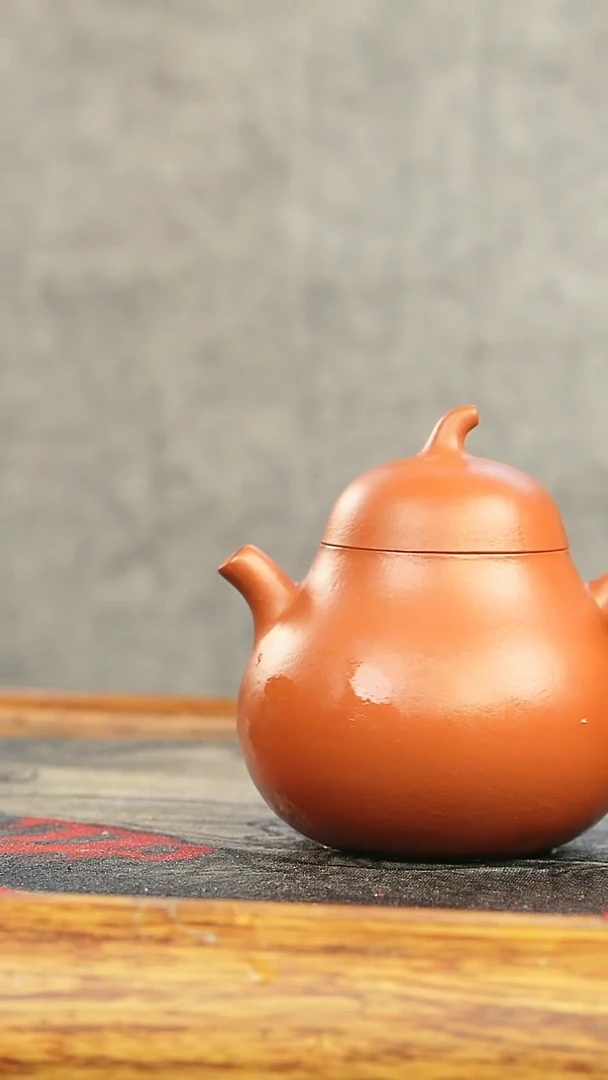 茶壶紫砂朱泥小茄瓜