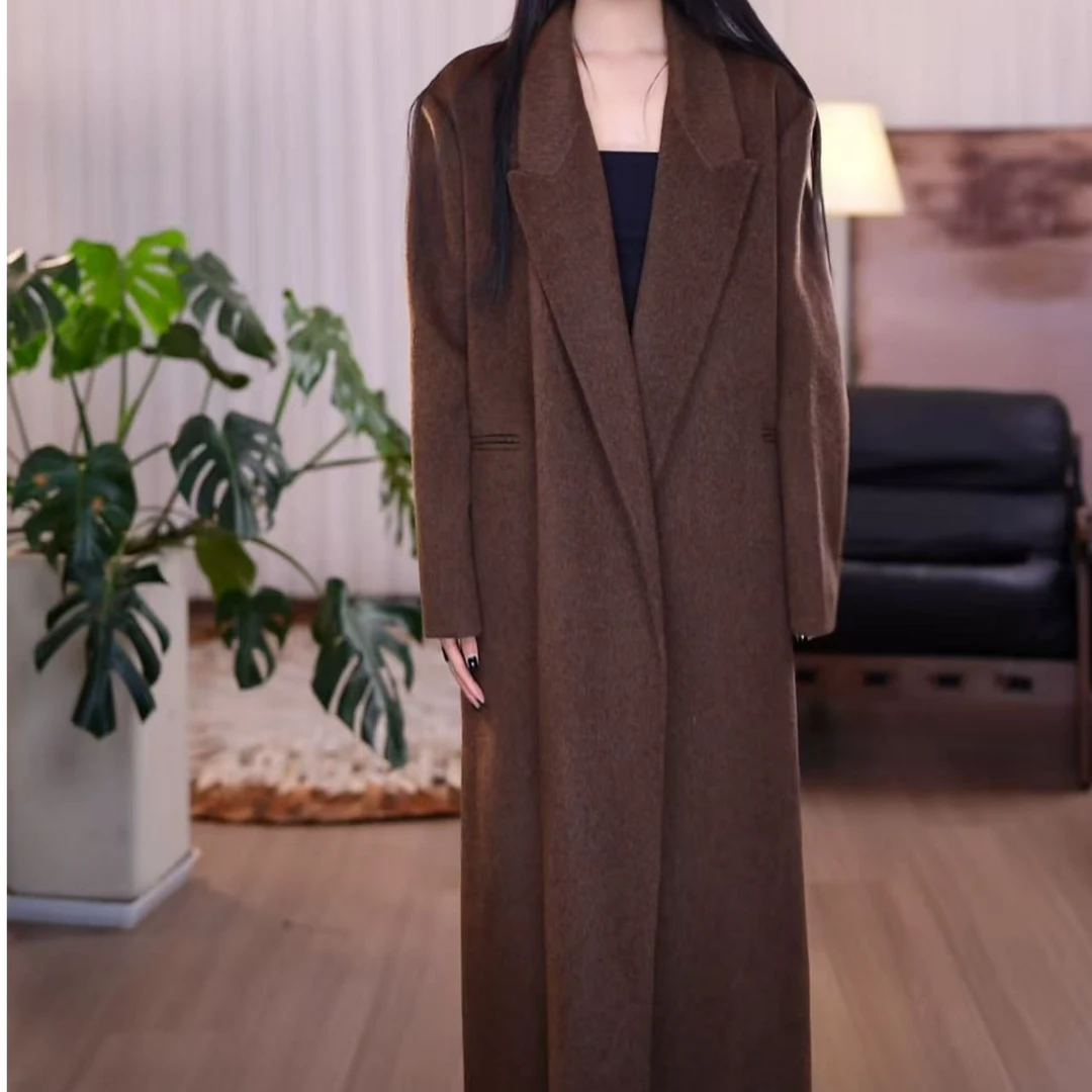 『烁冉』100%绵羊毛休闲显瘦气质百搭时尚长款风衣