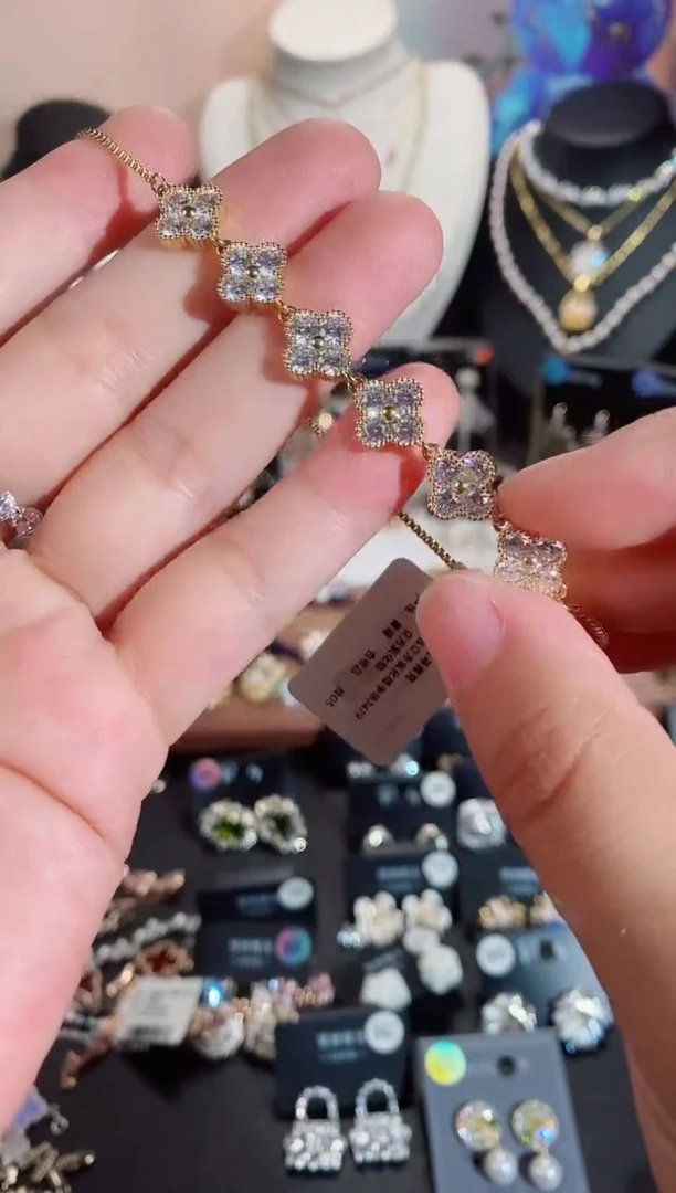 铜合金无925银手链7479