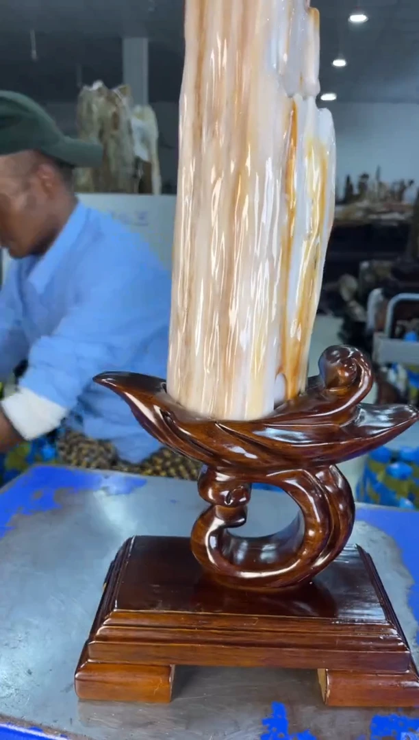 未镶嵌摆件硅化玉12