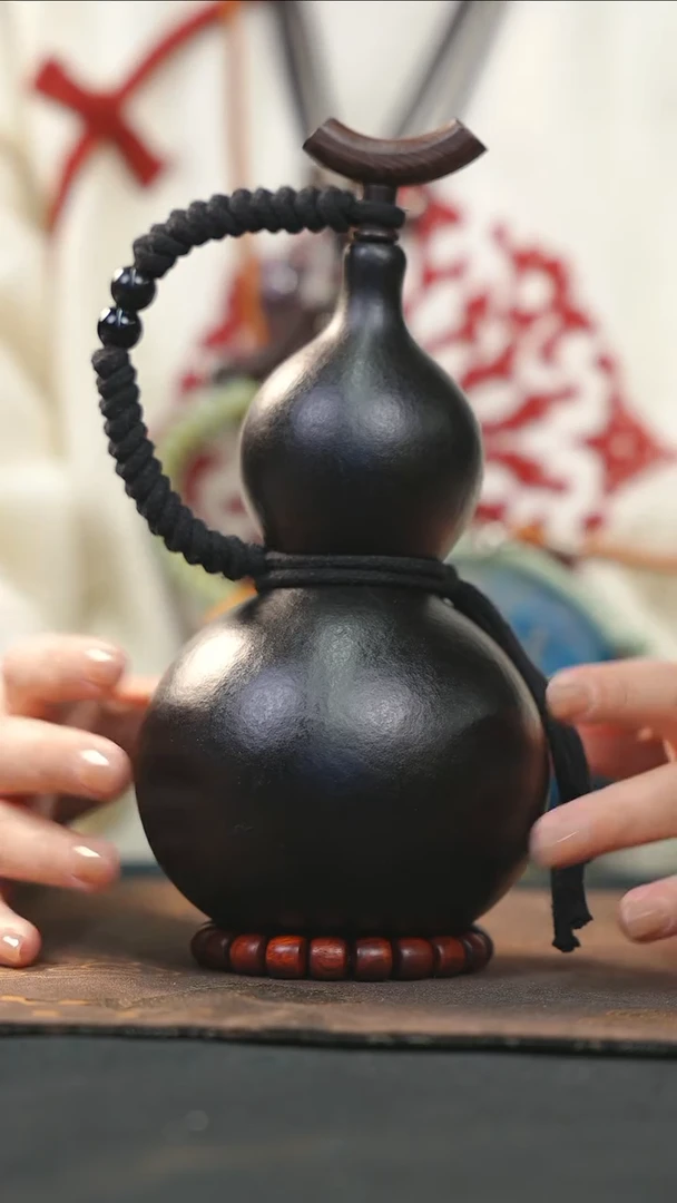 【闪购商品】RY150大漆酒葫芦不包手串及旋转底座