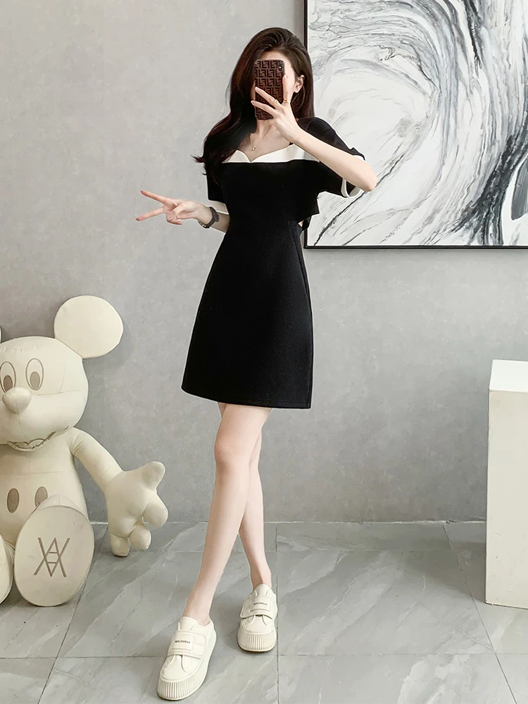 主播同款轻微染色欧货连衣裙女夏季2025年新款网红