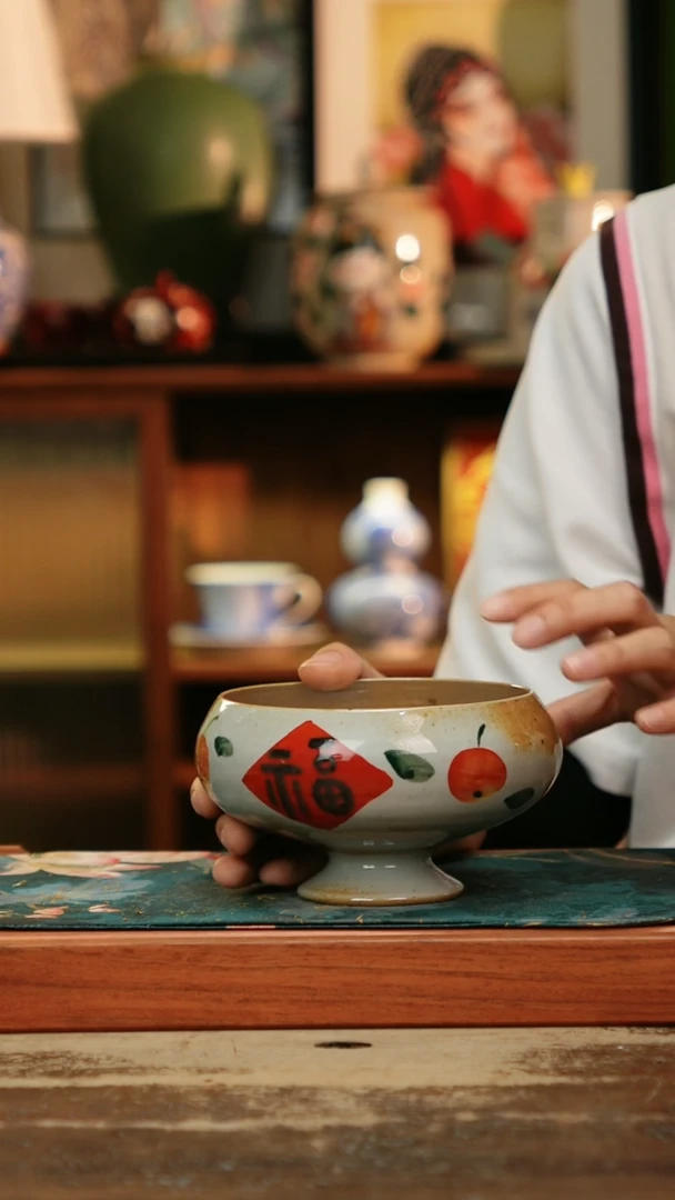 瓷片景德镇纯手工釉下彩精品茶具水杯