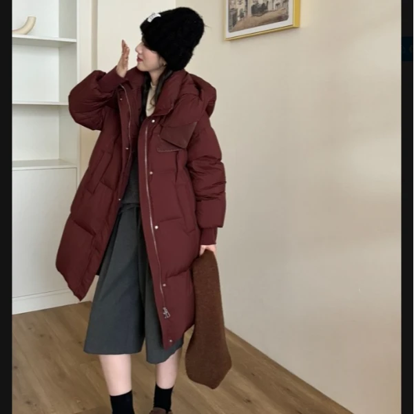 【6615】新款女款时尚百搭保暖长款羽绒服H848