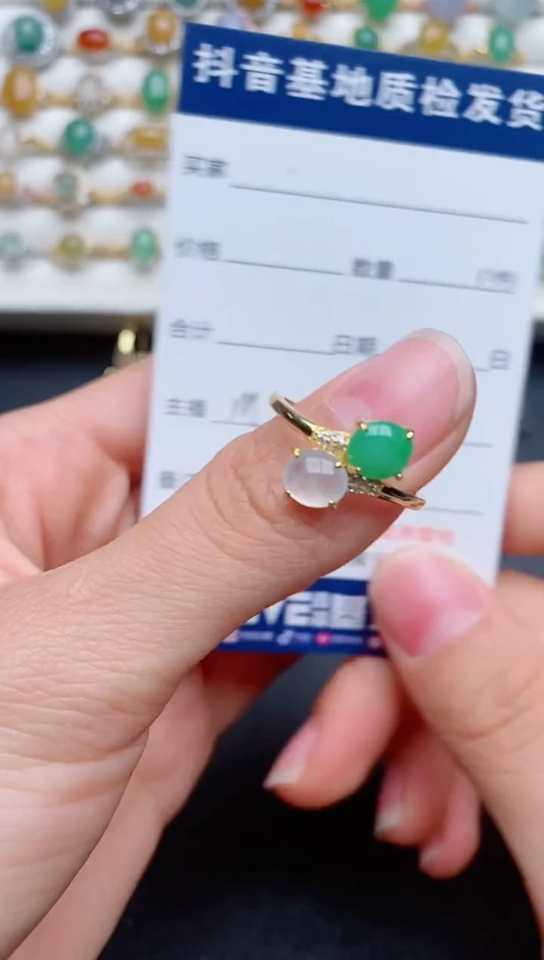 【闪购商品】翡翠戒指银S925镶嵌............1