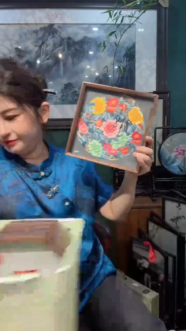 刺绣非遗苏绣八角架