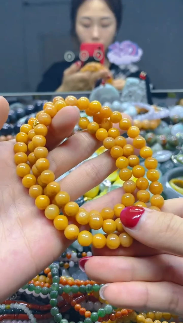 颈饰未镶嵌翡翠8mm/X/翡翠A货，一件也是批发价