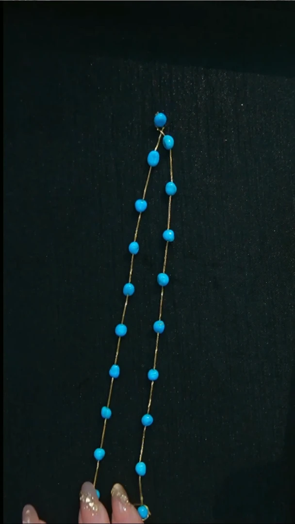 18K金镶嵌绿松石项链发货一件