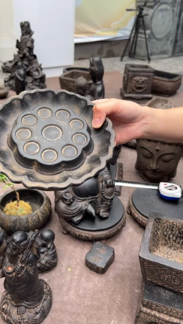 陶土【火山泥】莲蓬壶承