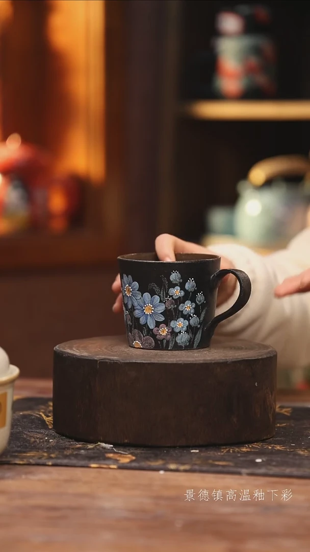 陶瓷景德镇高温釉下手绘陶瓷