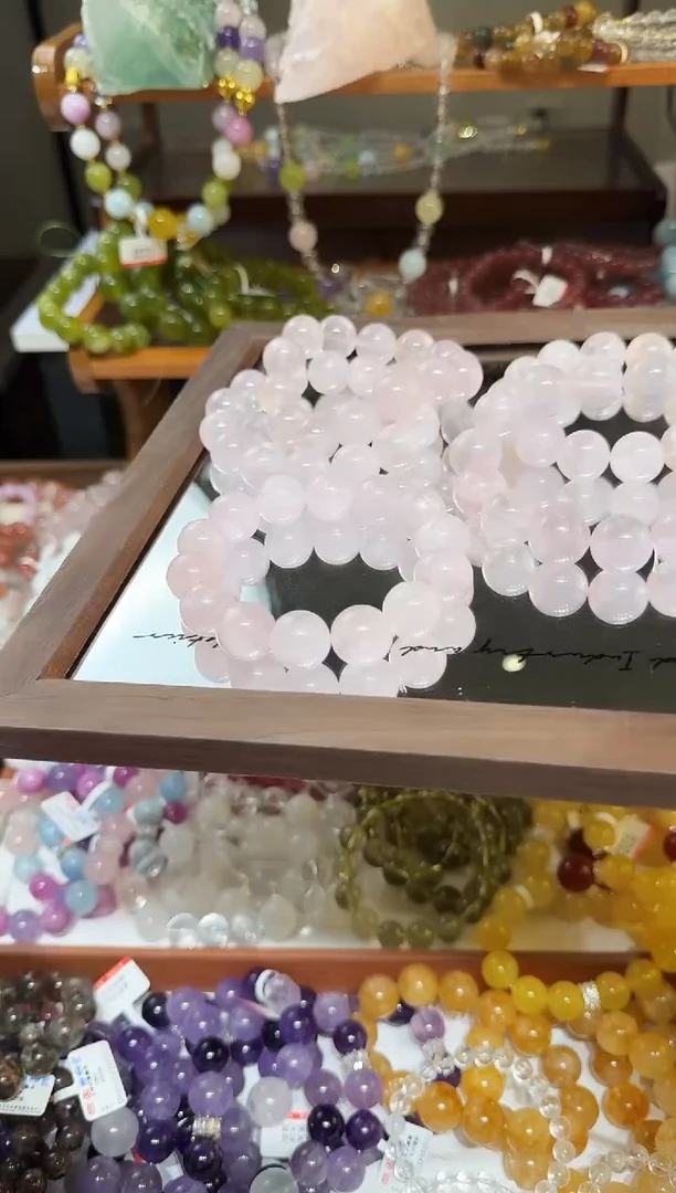 未镶嵌手链水晶紫马粉15-16
