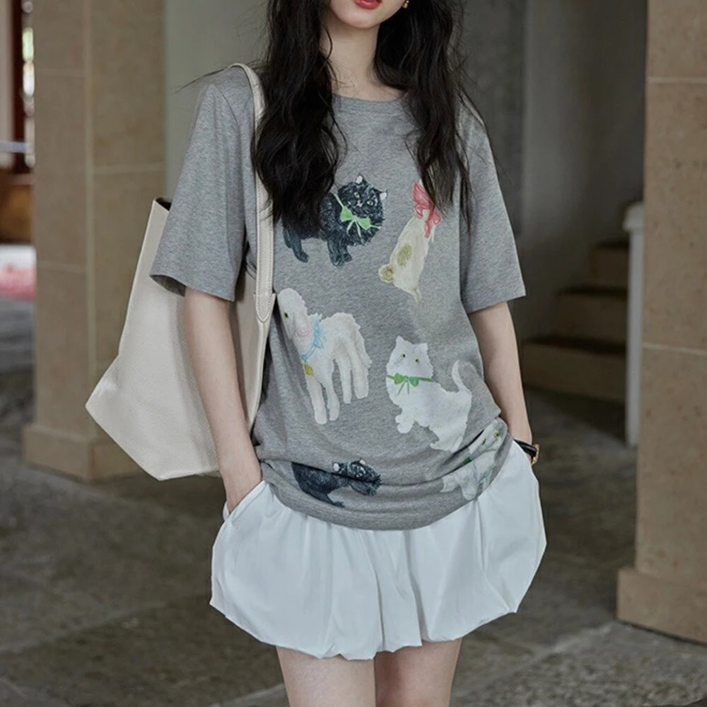 【BeautyKey】慵懒感  法式休闲短款设计感小众半身裙