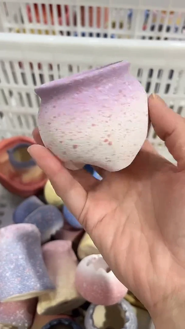 麦饭石粗陶多肉花盆口径5.5*5