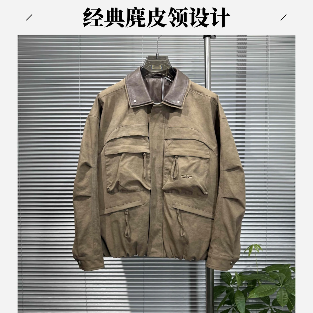 茵特拿蒂秋季新款高级感外套男工装衬衫翻领男款夹克秋装上衣夹克