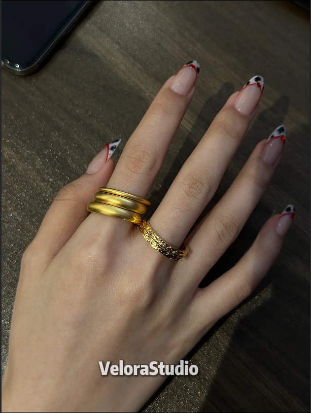 Velora薇珞【碎冰冰戒指】轻奢简约戒指闺蜜莫离对戒dm