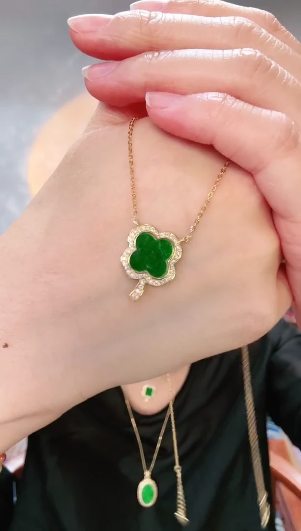 【闪购商品】翡翠颈饰银S925镶嵌吊坠