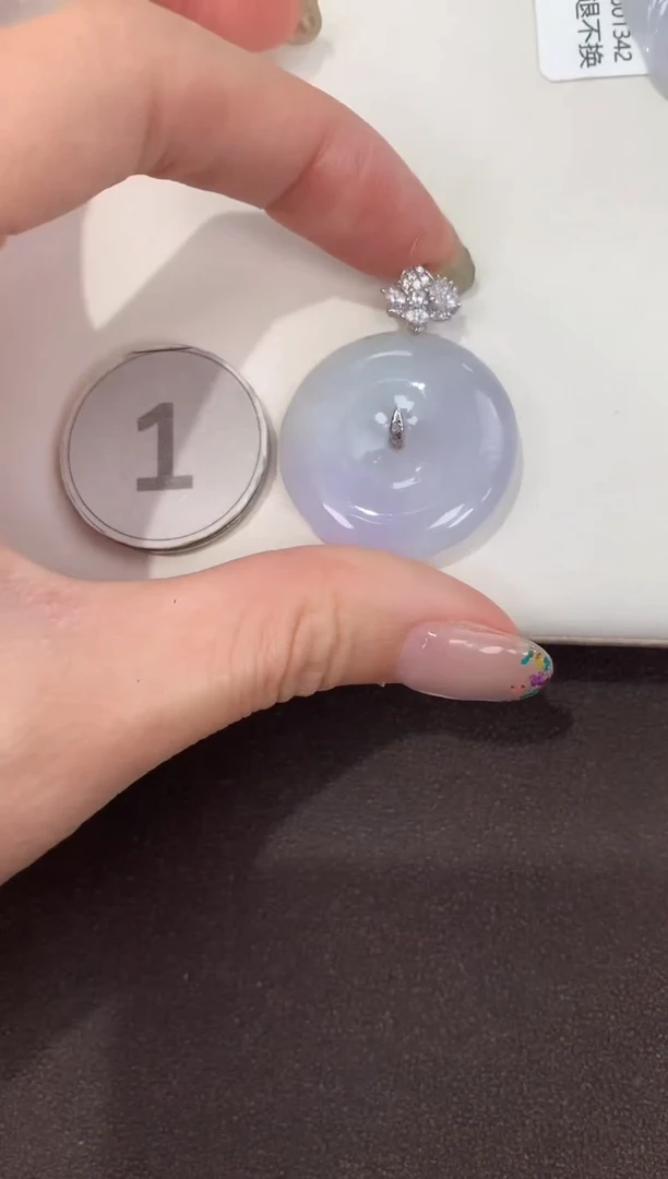 颈饰银S925镶嵌翡翠天然缅甸A货翡翠