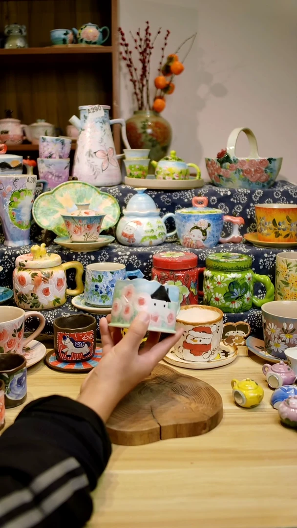 瓷片景德镇釉下彩手绘陶瓷