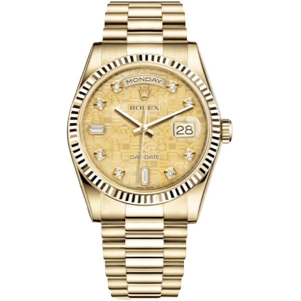 99新 Rolex/劳力士 老佛爷/劳力士118238/自动机械/单表/36mm